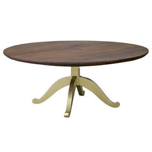 Mesa de centro moderna con tapa de cristal y estructura metálica para decoración de salas de estar y villas, mesa de centro metálica con acabado antiguo. - Product Image 5