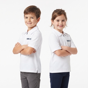 Wholesale High Quality Personalized Polo T-Shirt For <b>Kids</b> Custom Design Quarter Zip Regular Fit Leisure Top - Product Image 2