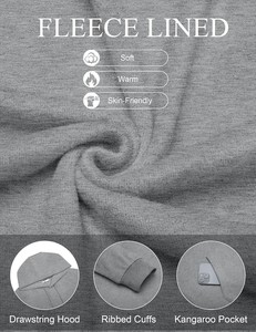 Sudadera con Capucha Personalizada para Hombre, de Spandex/Algodón, con Cierre, Estilo Casual Elegante, 480g de Peso de Tela, Servicio OEM, Pedidos al por Mayor - Product Image 5