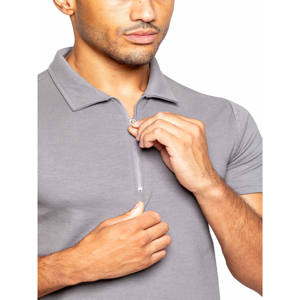 Ensemble polo et short décontracté pour homme grande taille été, 100% fibre de bambou respirante, logo imprimé sérigraphié sur le devant, couleur unie - Product Image 3