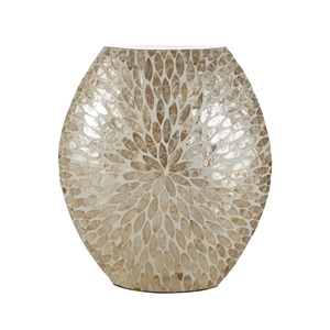 Vase en coquillage mère de perles, dispositif fabriqué à la main, Design personnalisé, vente en gros, été - Product Image 1