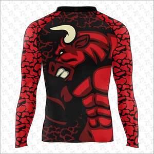 Unisex Men's Long Sleeve Jiu Jitsu Gi Rash Guard Quick Dry Breathable Sublimation Printing BJJ Gear - Product Image 3