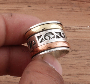 Bague en argent sterling 925 avec serti clos pour le soulagement de l'anxiété et la méditation, idéale pour les occasions festives, bijoux de style classique, vente en gros - Product Image 2