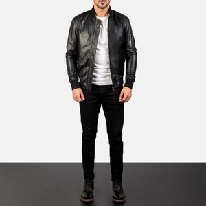 2026 Meilleure Veste de Moto en Cuir Premium pour Homme, Design Personnalisé ODM, Vintage, à Capuche, Col Montant, Noire, en Cuir Véritable, Vêtement d'Extérieur - Product Image 1