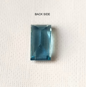 Piedra Preciosa Suelta de Aguamarina Natural, Corte Esmeralda Rectangular, para Joyería, 1.55 Quilates, Azul - Product Image 6