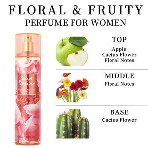 Spray Corpo Profumato Floreale da 237 ml per Donne, Fragranza Rinfrescante per Uso Quotidiano e Celebrazioni, Lunga Durata, Ideale come Regalo - Product Image 2