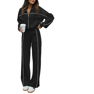 Survêtement d'été 2 pièces pour femmes 100% coton Jogging avec sweat et pantalon pantalon de survêtement avec poches 2026 - Product Image 6