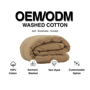 Tissu 100 % coton pour couette, fil teint en mèche marron, toutes saisons, pour maison et hôtel, OEM ODM - Product Image 1