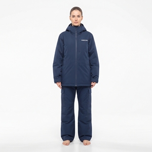 Traje de esquí para mujer, impermeable, resistente al viento, cálido, grueso, para invierno, con cremallera, ropa deportiva - Product Image 1