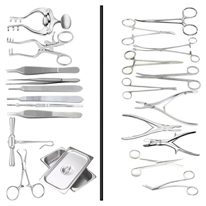 Kit de 10 instruments chirurgicaux miniatures en acier inoxydable réutilisables et stérilisables pour craniotomie, neurochirurgie, orthopédie, ORL et interventions nasales - Product Image 1