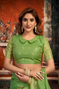 Sari indien en coton ethnique, dernière collection, design exclusif, pour mariages, fêtes et festivals, tendance, best-seller pour femmes. - Product Image 4