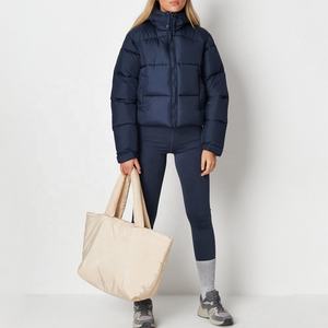 Femmes hiver doudoune décontracté vêtements d'extérieur chauds fermeture éclair couleur unie respirant Style Vintage plaine teint manteau approvisionnement en gros - Product Image 2