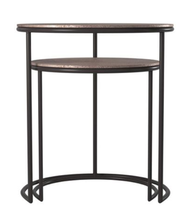 Modern Nesting Coffee <b>Table</b> <b>Set</b> Metal <b>Side</b> <b>Tables</b> Round End <b>Tables</b> for Living Room Apartment Hotel - Product Image 2