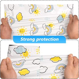 Waterproof & Tear-Resistant Shipping <b>Bags</b> - 100 Pcs, Self-Seal, <b>Rainbow</b> Printed Packaging <b>Bags</b> - Product Image 2