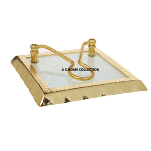 Servilletero de lujo con diseño de flores doradas, decoración de mesa, servilletero de Metal Chapado en níquel - Product Image 3