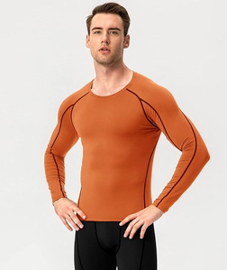 <b>Men's</b> Sleeve <b>Compression</b> T <b>Shirt</b> Breathable Quick Dry Slim Fit Sports Top Workout Training Tee - Product Image 3