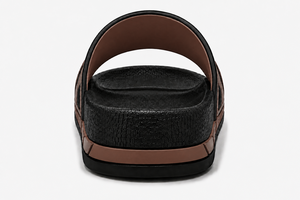 Claquettes pour hommes avec logo personnalisé, couleur unie, bout ouvert, été, dessus en EVA PU, coussinées, imperméables, légères - Product Image 2