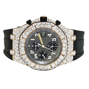 Montre à quartz pour homme en acier inoxydable, style hip-hop, luxe, avec diamants Moissanite VVS, bracelet de 20 mm - Product Image 1