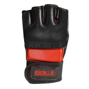 Gants de MMA en cuir souple, structure à paume ouverte, antidérapants, avec sangle de poignet réglable pour un contrôle naturel du mouvement, parfaits pour - Product Image 2