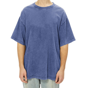 เสื้อยืดผู้ชายแบรนด์แฟชั่นไฮสตรีท ล้างสีแบบแอซิด แขนสั้น เนื้อผ้าหนา สำหรับฤดูใบไม้ผลิและฤดูร้อน - Product Image 1