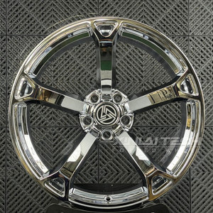 Jantes en alliage forgées XINLAI sur mesure, polies miroir, 5 branches, 18-22 pouces, concaves avec découpes en forme de <span class=keywords><strong>cale</strong></span>, 5x114.3 5x120 5x112 pour Nissan GTR - Product Image 3