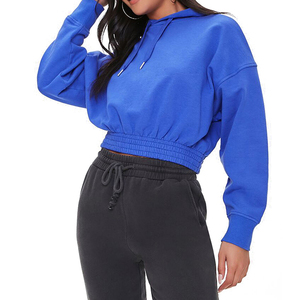 In Stock Cheap Price Cotton Women Crop <b>Top</b> Hoodies Custom Made Low MOQ Women Cropped Hoodies High Quality - Product Image 6