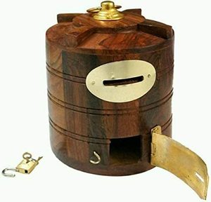 Hucha de madera para niños/adultos/niños y niñas |   Hucha de madera de gran tamaño |   Caja de Ahorros |   Caja para Monedas |   Banco para Niños - Product Image 1
