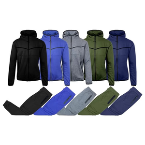 Nouvel ensemble unisexe hiver 2026 : survêtement décontracté imprimé avec sweat à capuche zippé et pantalon, séchage rapide, respirant, ajusté, idéal pour la gym et les activités sportives. - Product Image 4