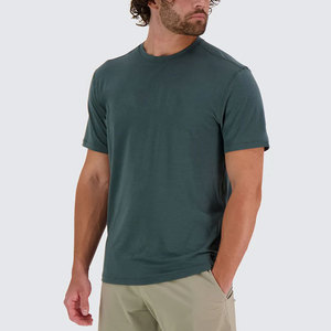 T-shirt à coupe classique, col rond boutonné, manches courtes, tricoté vintage, coupe ajustée, couleur unie personnalisée, anti-boulochage - Product Image 4