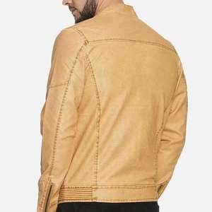 New Breathable Windproof Winter Men's <b>Genuine</b> <b>Leather</b> <b>Jacket</b> Comfortable Reversible Plus Size Customized Logo OEM Polyester - Product Image 2