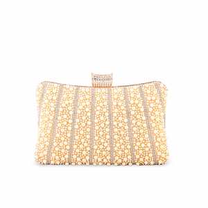 Champagne Satin <b>Bridal</b> Clutch <b>Wrap</b> P24356 - Product Image 1