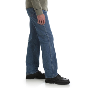 Fashion <b>Men's</b> Lightweight Mid Waist Denim <b>Jeans</b> Classic Casual <b>Drawstring</b> Closure Eco-Friendly - Product Image 3