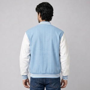 Veste universitaire de haute qualité avec manches en coton - Design élégant sur le devant, style décontracté, style classique, vêtements d'hiver pour hommes avec service OEM - Product Image 2