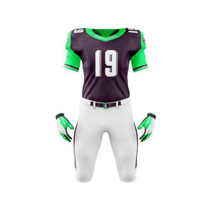 Uniformes de football américain pour adultes, taille plus, maillot personnalisé sublimé, pantalon, manches courtes, unisexe, entraînement, jeu, vêtements d'équipe - Product Image 6