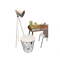 Lámpara de Pie LED Moderna - Foco Decorativo para Lectura y Uso en Sala de Estar/Dormitorio/Oficina, Acero Inoxidable, Tamaño Personalizable