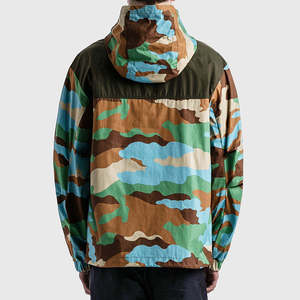 Custom Men's Camouflage Windbreaker Jacket Lightweight Hooded Outdoor Tactical Streetwear Camo Waterproof Windproof Sport Coat - Product Image 4