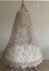 Columpio de Macramé de Algodón Marrón, Silla Colgante, Hängesessel, Silla Columpio, Columpio de Macramé - Product Image 4