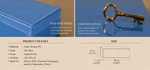 Luxury Blue Color Mirror <b>Glass</b> Decorative Storage Box Key <b>Knob</b> Premium Jewelry Vanity Organizer Boxes Home Decor Lacquer - Product Image 2