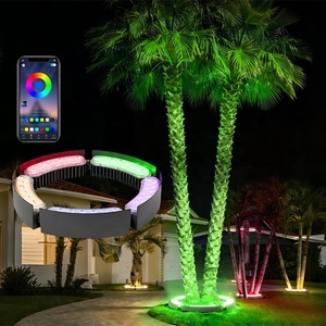 Projecteur d'arbre intelligent RGB à commande par application, 12W, étanche IP65, pour extérieur, <span class=keywords><strong>jardin</strong></span>, parc, paysage, à fixer sur poteau - Product Image 1