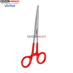 Pinzas Manuales para Mosquitos de Calidad Premium, 5 Pulgadas, Rectas, con Mangos Recubiertos de PVC Rojo, Acero Inoxidable Alemán, Quirúrgicas, Dentales, Hemostáticas - Product Image 3
