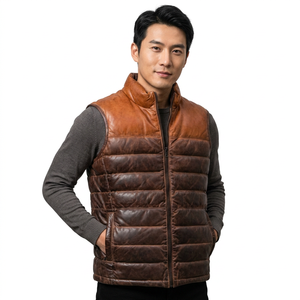 Gilet matelassé décontracté de haute qualité, conçu sur mesure, rembourré 100 % polyester, séchage rapide, fermeture éclair, pour l'hiver - Product Image 1