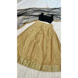 ชุดราตรีสวยขอบฟอยล์ทำงาน lehenga choli สำหรับงานปาร์ตี้ - Product Image 2