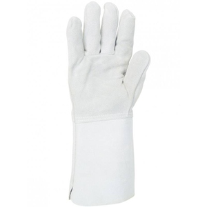 ถุงมือเชื่อมหนังวัวคุณภาพพรีเมียม ทนทาน ป้องกันเปลวไฟ สำหรับงานก่อสร้างและอุตสาหกรรม - Product Image 1