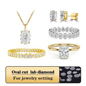 เพชรรูปไข่ทรงสวยงาม ขนาด 1 กะรัต 1.5 กะรัต 2 กะรัต สี D ความสะอาดระดับ VVS VS ผลิตด้วยวิธี HPHT สำหรับแหวนหมั้นและแหวนแต่งงาน - Product Image 2