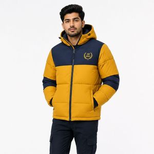 Chaqueta de Invierno para Hombre, Acolchada, Resistente al Agua, con Diseño Acolchado, Construcción Aislada, Cierre Frontal Completo, Puños Ajustables - Product Image 1