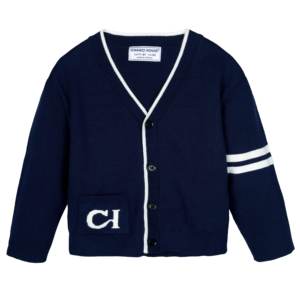 Unisex Knitted 100% Cotton <b>Cardigan</b> Kids Teens Long Sleeves Winter Season Ready-to-Ship Sweater Whole Garment Buttons Boys Girls - Product Image 1