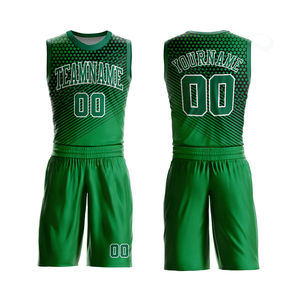 V-Neck Sleeveless Breathable Polyester Adult Unisex All Seasons <b>Athletic</b> Fit Custom Sublimated Green Striped Basketball Jersey - Product Image 3