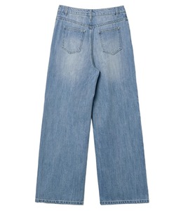 <b>Men's</b> Vintage Baggy Wide Leg Denim Pants Button Casual Loose Straight Streetwear Hip Hop <b>Printed</b> Pattern <b>Jeans</b> - Product Image 2