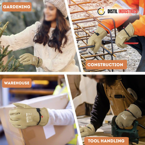 Heavy-Duty Cowhide Leather Work <b>Gloves</b> <b>Driver</b> <b>Gloves</b> for Truck Driving Warehouse Gardening Split Leather Palm Safety <b>Gloves</b> - Product Image 6