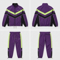 Ensemble de survêtement coupe-vent personnalisé pour homme, avec pantalon de jogging en nylon et veste à cordon de serrage, léger, idéal pour l'hiver – Vente en gros